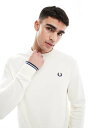 【送料無料】 フレッドペリー メンズ パーカー・スウェット アウター Fred Perry crew neck sweatshirt in off white ...