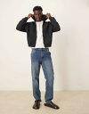 【送料無料】 エイソス メンズ パーカー・スウェット アウター ASOS DESIGN heavyweight boxy scuba hoodie in nav...