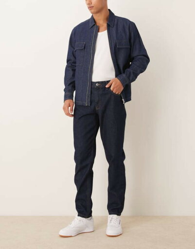 【送料無料】 エイソス メンズ デニムパンツ ボトムス ASOS DESIGN Essential classic rigid fit jeans in indigo INDIGO 【送料無料】 エイソス メンズ デニムパンツ ボトムス ASOS DESIGN Essential classic rigid fit jeans in indigo INDIGO