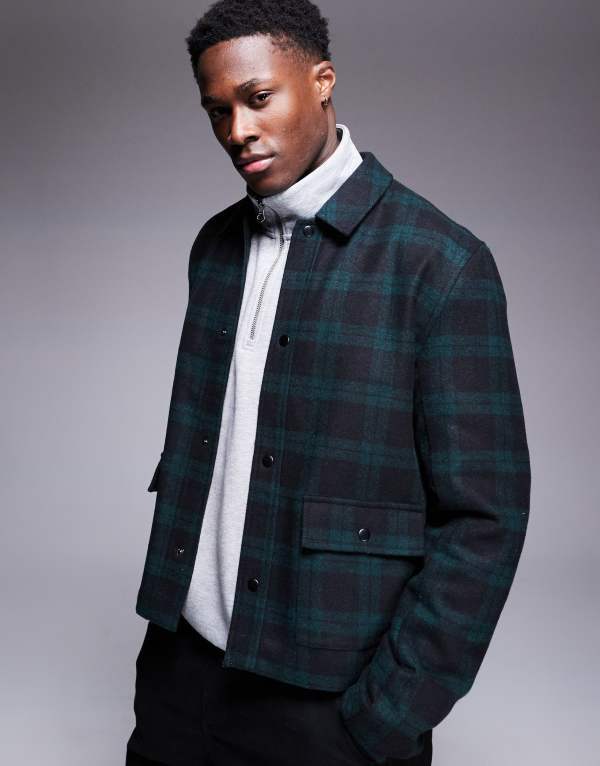 ̵   㥱åȡ֥륾  ASOS DESIGN wool look oversized boxy h...