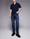 【送料無料】 エイソス メンズ デニムパンツ ボトムス ASOS DESIGN tapered jeans in vintage dark wash blue Dark wash blue(4)