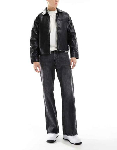 【送料無料】 ジャック アンド ジョーンズ メンズ デニムパンツ ボトムス Jack & Jones Toby flared jeans in washed black Black Denim 【送料無料】 ジャック アンド ジョーンズ メンズ デニムパンツ ボトムス Jack & Jones Toby flared jeans in washed black Black Denim