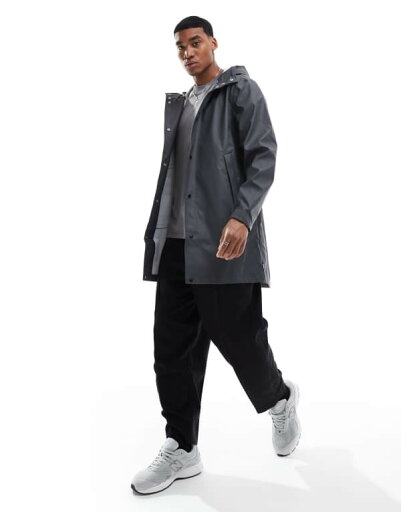 【送料無料】 オンリーアンドサンズ メンズ コート アウター ONLY & SONS rain resistant coat in charcoal Gray Pinstripe 【送料無料】 オンリーアンドサンズ メンズ コート アウター ONLY & SONS rain resistant coat in charcoal Gray Pinstripe