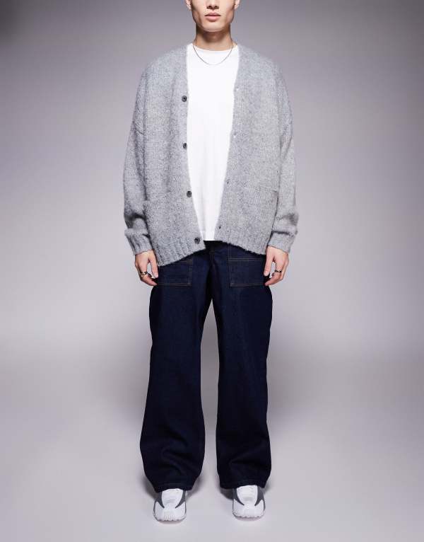 【送料無料】 エイソス メンズ デニムパンツ ボトムス ASOS DESIGN super baggy fatigue jeans in indigo INDIGO