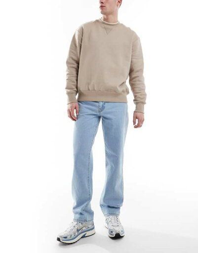 【送料無料】 エイソス メンズ デニムパンツ ボトムス ASOS DESIGN straight leg jeans in light wash blue LIGHT WASH BLUE 【送料無料】 エイソス メンズ デニムパンツ ボトムス ASOS DESIGN straight leg jeans in light wash blue LIGHT WASH BLUE