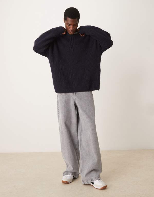 【送料無料】 エイソス メンズ デニムパンツ ボトムス ASOS DESIGN super baggy jeans in heavy gray wash Gray