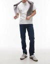 【送料無料】 マンゴ メンズ デニムパンツ ボトムス Mango slim fit jeans in dark blue NAVY(4)