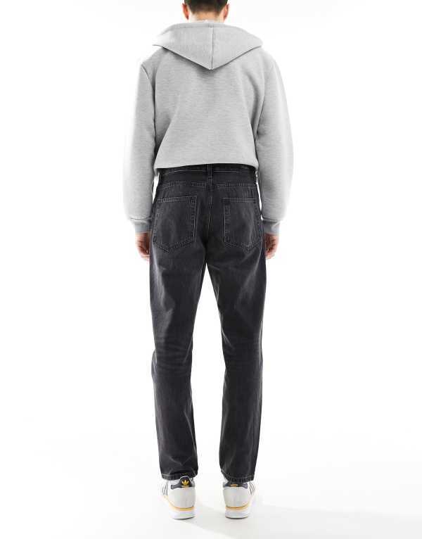 【送料無料】 プルアンドベアー メンズ デニムパンツ ボトムス Pull&Bear straight vintage fit jean in black Black