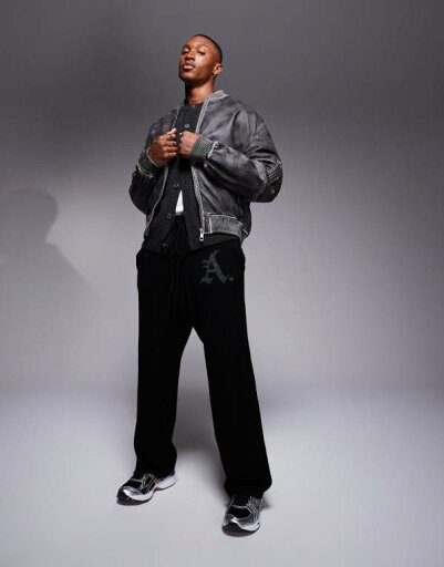 【送料無料】 アダプト メンズ カジュアルパンツ ボトムス ADPT knitted loose fit sweatpants in black Black 【送料無料】 アダプト メンズ カジュアルパンツ ボトムス ADPT knitted loose fit sweatpants in black Black