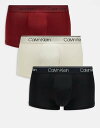 【送料無料】 カルバンクライン メンズ トランクス アンダーウェア Calvin Klein Microfiber Stretch 3 pack low ris...