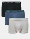 【送料無料】 カルバンクライン メンズ トランクス アンダーウェア Calvin Klein Cotton Stretch 3 pack low rise tr...