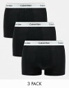 【送料無料】 カルバンクライン メンズ トランクス アンダーウェア Calvin Klein Modern Cotton 3 pack trunk in bla...