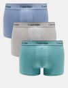 【送料無料】 カルバンクライン メンズ トランクス アンダーウェア Calvin Klein modern cotton trunks 3 pack in be...