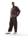 【送料無料】 エイソス メンズ カジュアルパンツ ボトムス ASOS DESIGN oversized balloon scuba sweatpants in gray Seal brown(4)