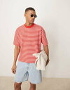 【送料無料】 エイソス メンズ Tシャツ トップス ASOS DESIGN boxy oversized T-shirt in heavyweight 220g...