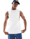 【送料無料】 リバーアイランド メンズ ベスト トップス River Island Tank In White WHITE