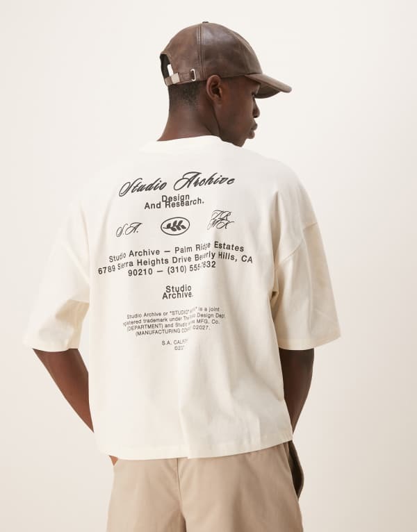 ̵   T ȥåץ ASOS DESIGN oversized dropped shoulder t-shi...
