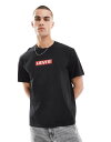 【送料無料】 リーバイス メンズ Tシャツ トップス Levi's boxtab logo relaxed fit t-shirt in black black