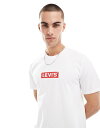 【送料無料】 リーバイス メンズ Tシャツ トップス Levi's boxtab logo t-shirt relaxed fit in white white