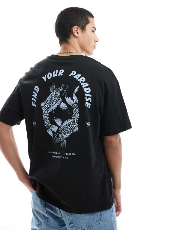 ̵ å  硼  T ȥåץ Jack & Jones super oversized koi c...