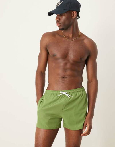 【送料無料】 フリーソサエティ メンズ ハーフパンツ・ショーツ 水着 Free Society plain swim shorts in green Green 【送料無料】 フリーソサエティ メンズ ハーフパンツ・ショーツ 水着 Free Society plain swim shorts in green Green
