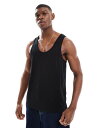 【送料無料】 エイソス メンズ ベスト トップス ASOS DESIGN vest in black Black