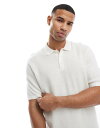 【送料無料】 ジャック アンド ジョーンズ メンズ ポロシャツ トップス Jack & Jones textured knit polo in cream Cl...