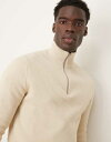 【送料無料】 セレクテッドオム メンズ ニット・セーター アウター Selected Homme knitted half zip jumper in cream Oatmeal