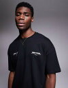 【送料無料】 エイソス メンズ Tシャツ トップス ASOS DESIGN oversized t-shirt with city text chest pri...