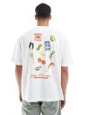 【送料無料】 エイソス メンズ Tシャツ トップス ASOS DESIGN oversized t-shirt with cartoon food graphi...