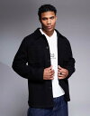 【送料無料】 エイソス メンズ ジャケット・ブルゾン アウター ASOS DESIGN wool look shacket in black Black