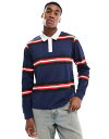 【送料無料】 アナザーインフルエンス メンズ ポロシャツ トップス Another Influence striped long sleeve polo shi...