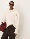 【送料無料】 エイソス メンズ ポロシャツ トップス ASOS DESIGN super oversized boxy fit ribbed knit polo...