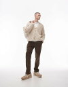 【送料無料】 トップマン メンズ カジュアルパンツ ボトムス Topman straight leg corduroy jogger pants in brown Brown(4)