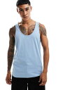 【送料無料】 エイソス メンズ タンクトップ トップス ASOS DESIGN tank in light blue Glacier Lake