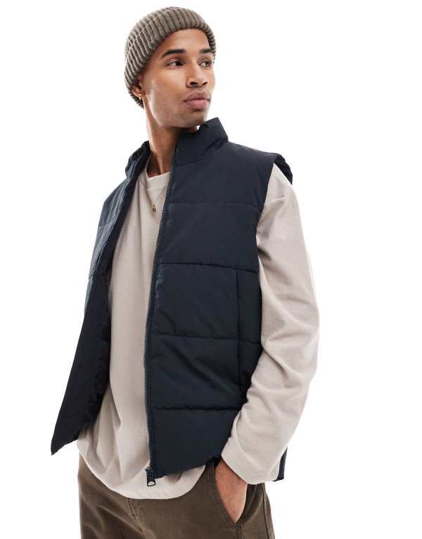 ̵ ꡼ɥ    ONLY & SONS funnel neck padded vest in ...