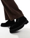 【送料無料】 エイソス メンズ ブーツ・レインブーツ シューズ ASOS DESIGN lace up worker boots in black Black