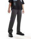【送料無料】 エイソス メンズ カジュアルパンツ ボトムス ASOS DESIGN straight leg dress pants in charcoal CHARCOAL(4)