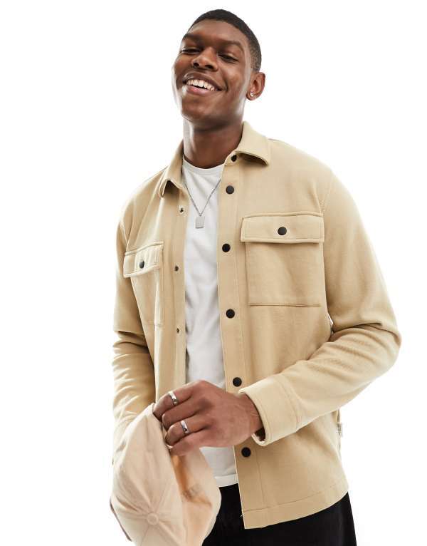 【送料無料】 セレクテッドオム メンズ シャツ トップス Selected Homme Jackie overshirt in cream Incense