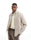 【送料無料】 エイソス メンズ シャツ トップス ASOS DESIGN oversized boxy brushed oxford shirt in light brown LIGHT BROWN(4)