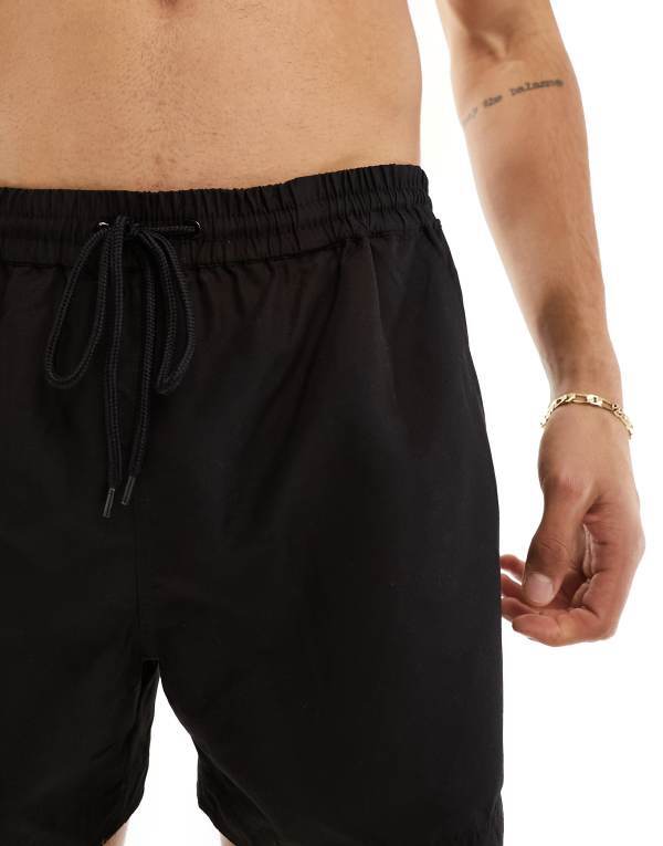 【送料無料】 サウスビーチ メンズ ハーフパンツ・ショーツ 水着 South Beach swim shorts in black Black