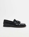 【送料無料】 エイソス メンズ スリッポン・ローファー シューズ ASOS DESIGN loafers with fringe detail in polis...