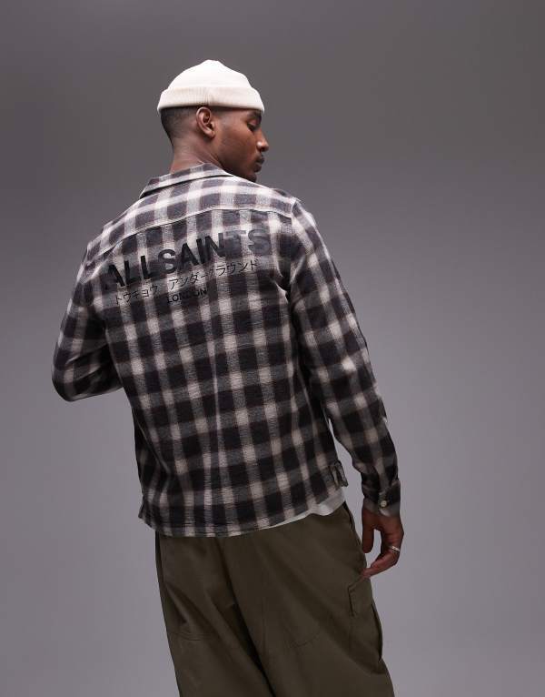 ̵ 륻   ȥåץ AllSaints Underground long sleeve check sh...