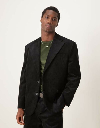【送料無料】 セレクテッドオム メンズ ジャケット・ブルゾン アウター Selected Homme Bowie regular fit cord suit jacket in black Black 【送料無料】 セレクテッドオム メンズ ジャケット・ブルゾン アウター Selected Homme Bowie regular fit cord suit jacket in black Black