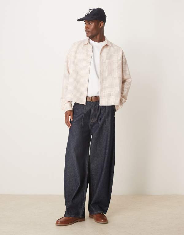 【送料無料】 エイソス メンズ シャツ トップス ASOS DESIGN volume oversized boxy shirt in pink plaid Multi