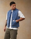 【送料無料】 リーバイス メンズ ベスト トップス Levi's Workwear Sansome padded denim vest in mid wash blue Mid wash blue