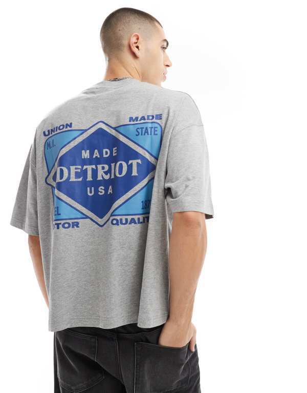 ̵   T ȥåץ ASOS DESIGN boxy oversized T-shirt with work...