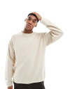 【送料無料】 ジャック アンド ジョーンズ メンズ ニット・セーター アウター Jack & Jones oversized lightweight knit sweater in cream Moonbeam