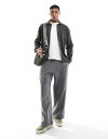 【送料無料】 リバーアイランド メンズ カーディガン アウター River Island collared cardigan in khaki GREEN - ...