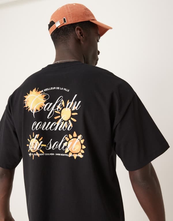 ̵ 쥯ƥåɥ  T ȥåץ Selected Homme oversized T-shirt with su...